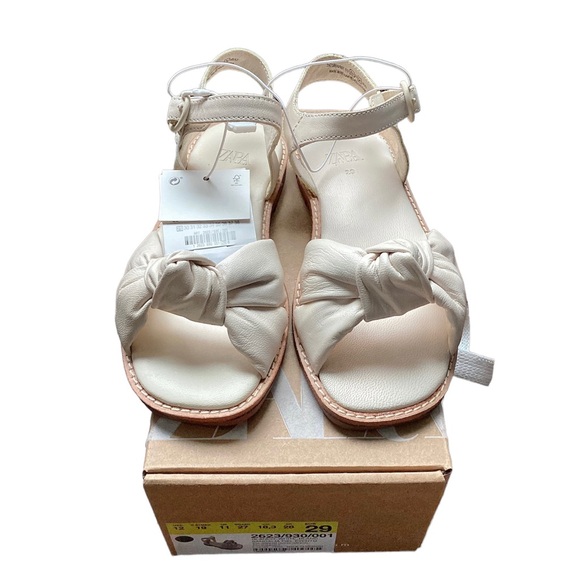 ZARA kids knotted leather slipper - size EU 29, US 12 - Picture 5 of 8